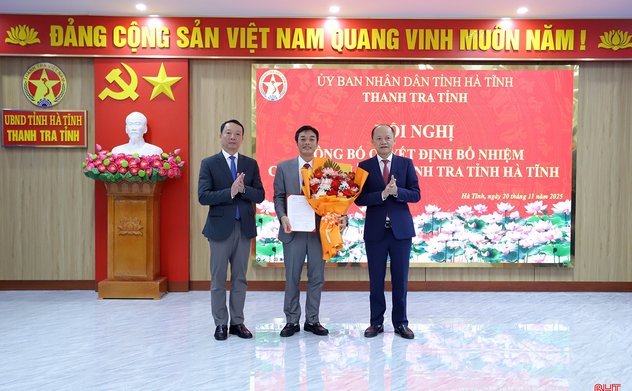 Công bố quyết định bổ nhiệm Chánh Thanh tra tỉnh Hà Tĩnh