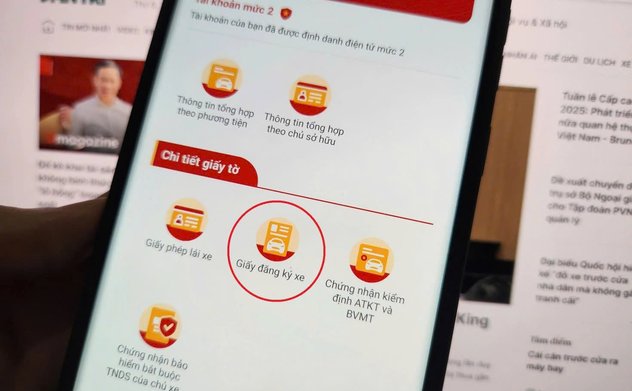 Hướng dẫn cách xuất trình giấy đăng ký xe trên VNeTraffic để thay bản cứng